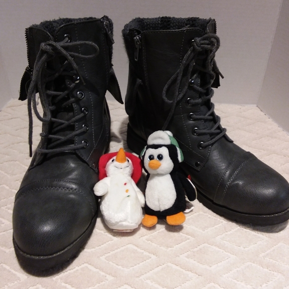 - ⬇️Additionelle wide width moto boots -knit… - Picture 1 of 10